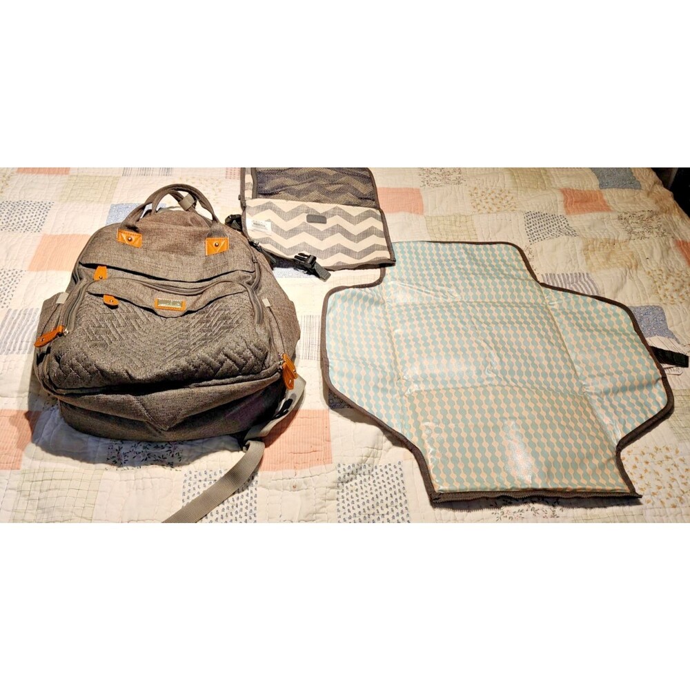 BabbleRoo Multifunction/Waterproof Diaper Bag Backpack (Dark Gray)